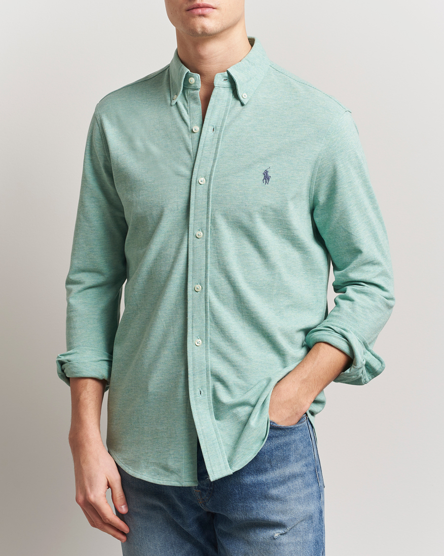 Herr | Skjortor | Polo Ralph Lauren | Featherweight Mesh Shirt Celadon Heather