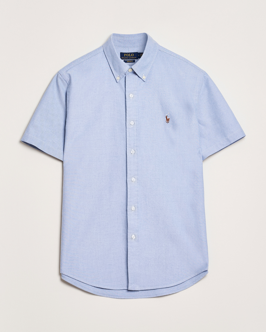 Herr | Skjortor | Polo Ralph Lauren | Short Sleeve Oxford Shirt Blue