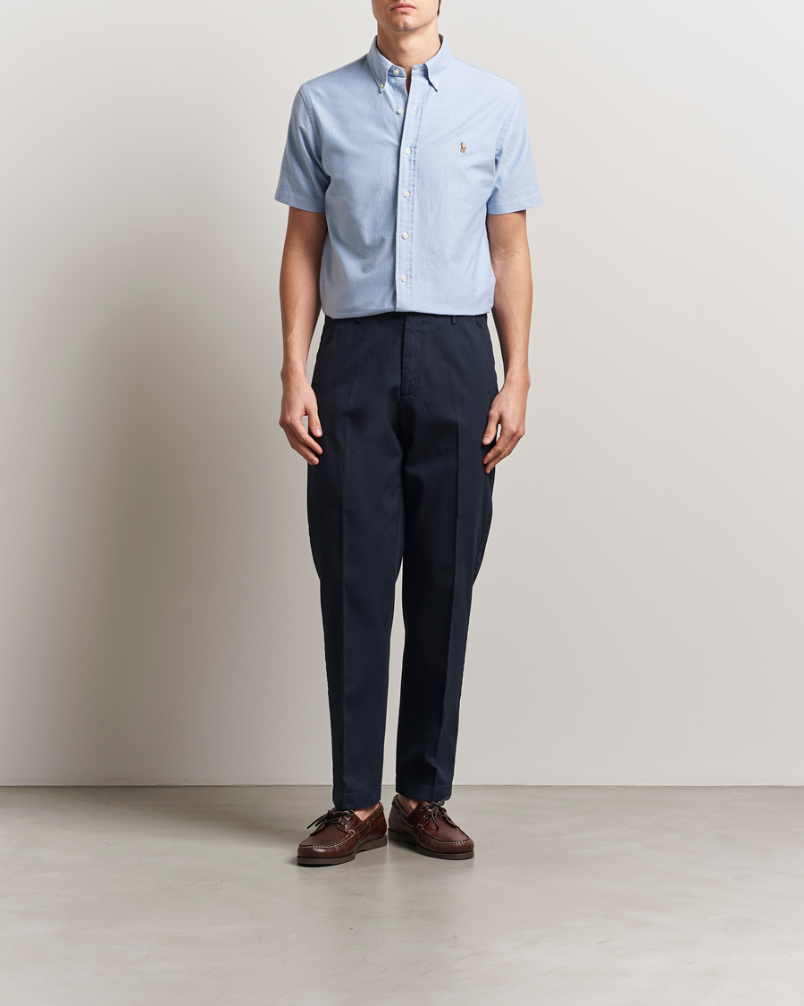Herr | Skjortor | Polo Ralph Lauren | Short Sleeve Oxford Shirt Blue