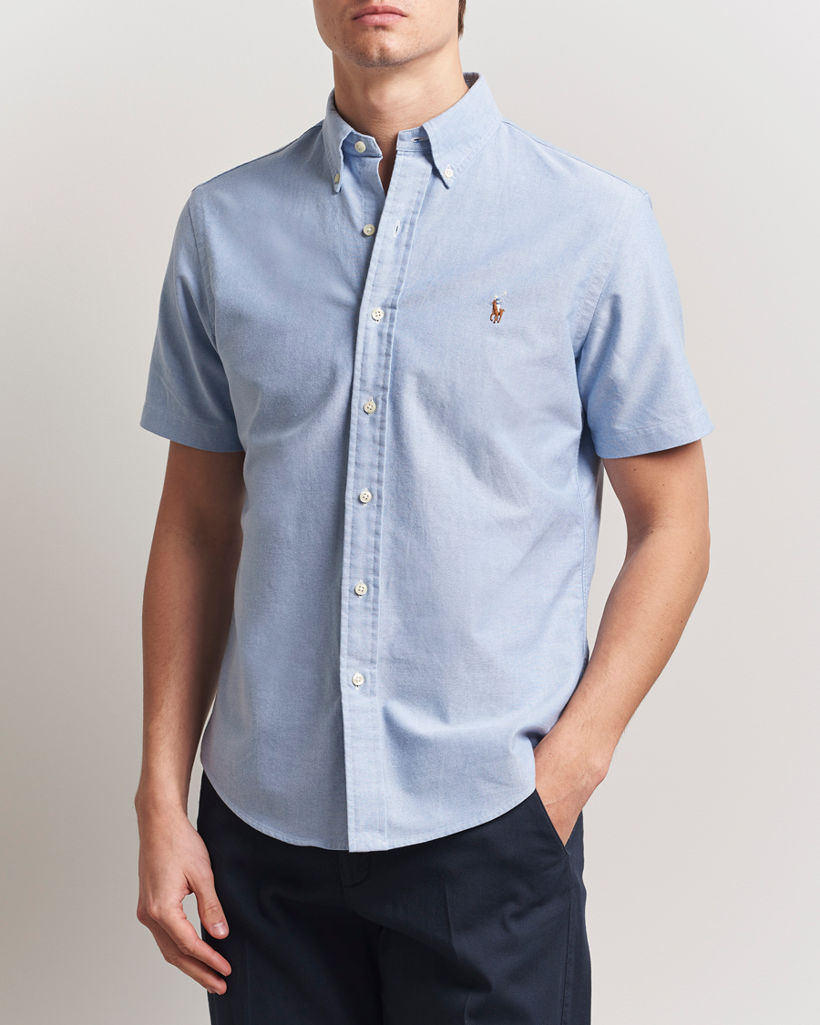 Herr | Skjortor | Polo Ralph Lauren | Short Sleeve Oxford Shirt Blue