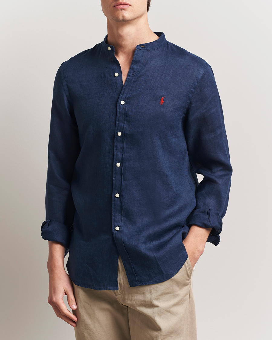 Herr | Skjortor | Polo Ralph Lauren | Slim Fit Linen Shirt Newport Navy