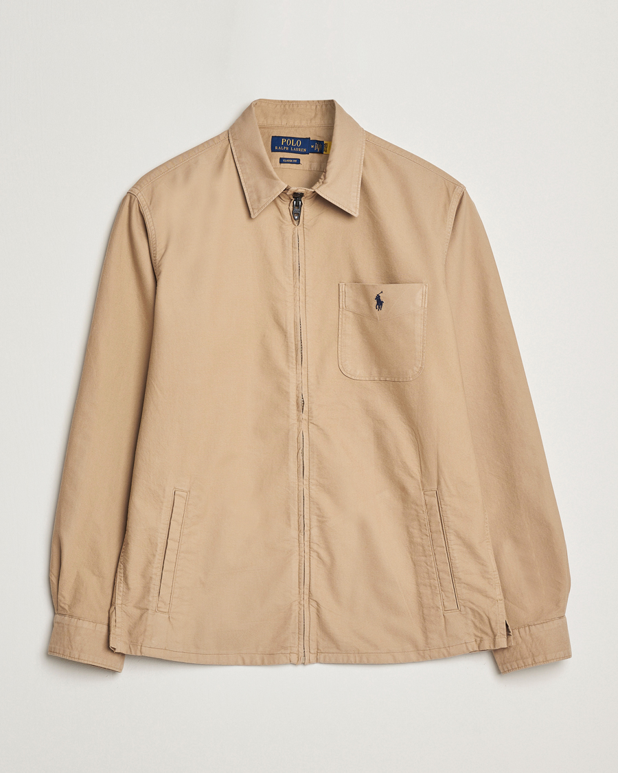Herr | Skjortor | Polo Ralph Lauren | Full Zip Overshirt Surrey Tan