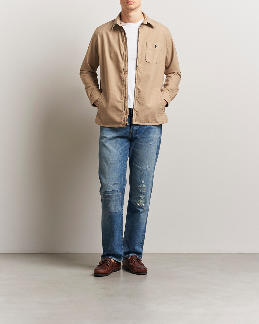 Herr | Skjortor | Polo Ralph Lauren | Full Zip Overshirt Surrey Tan