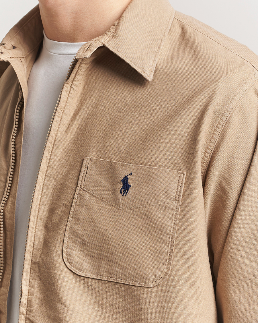 Herr | Skjortor | Polo Ralph Lauren | Full Zip Overshirt Surrey Tan