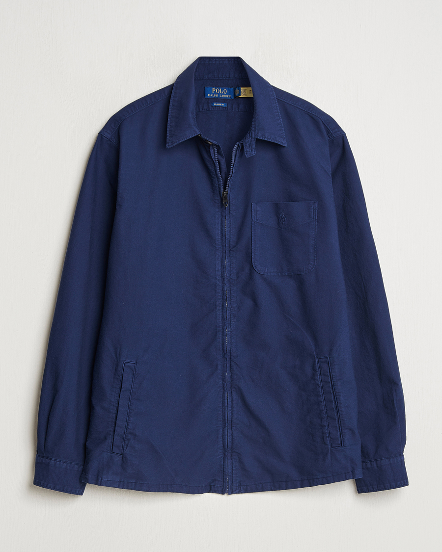 Herr | Skjortor | Polo Ralph Lauren | Full Zip Overshirt Newport Navy
