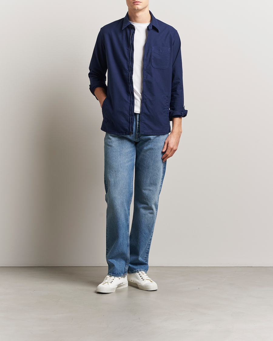 Herr | Skjortor | Polo Ralph Lauren | Full Zip Overshirt Newport Navy