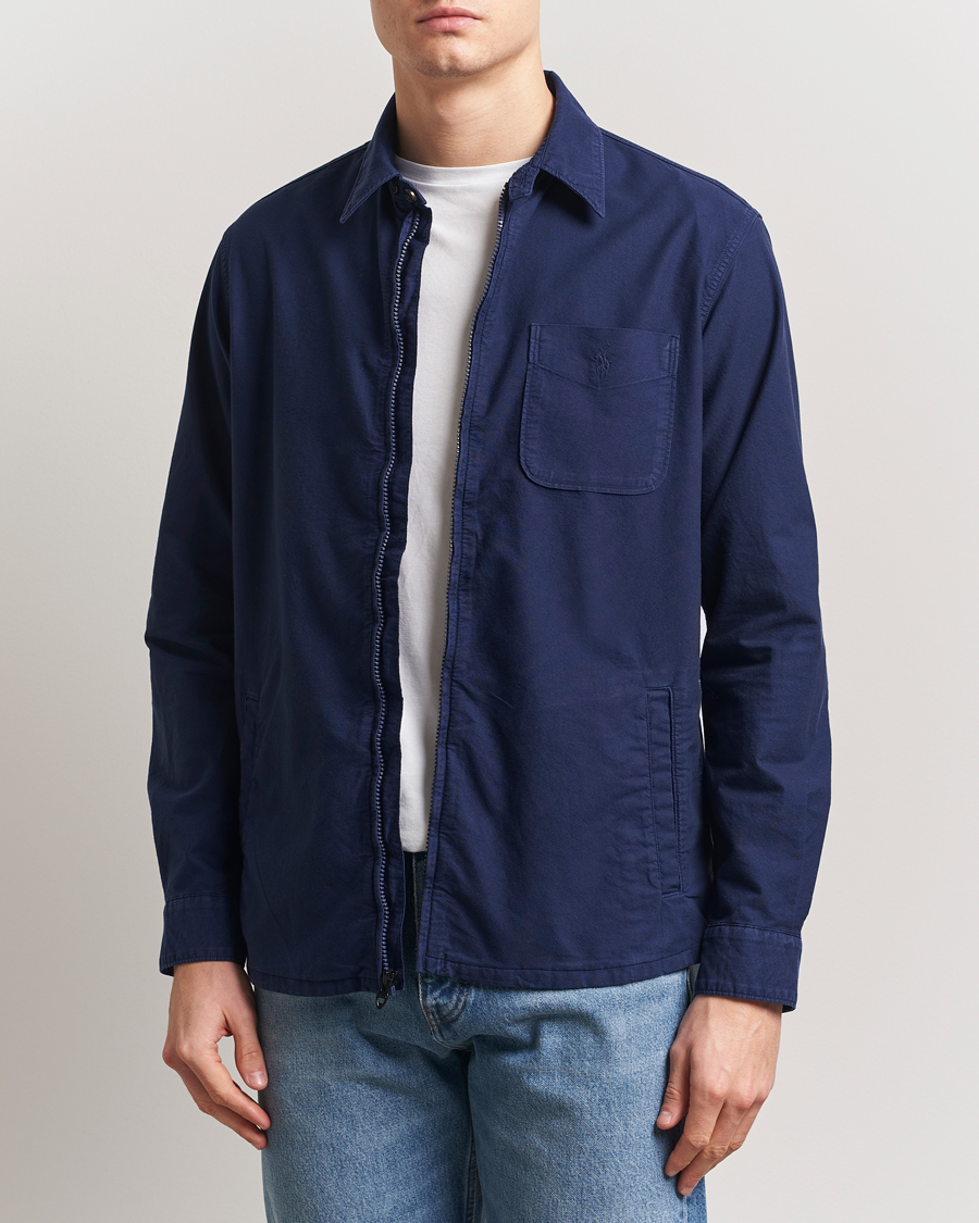 Herr | Skjortor | Polo Ralph Lauren | Full Zip Overshirt Newport Navy