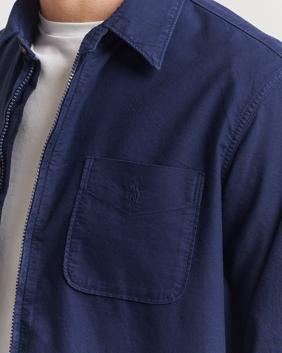 Herr | Skjortor | Polo Ralph Lauren | Full Zip Overshirt Newport Navy