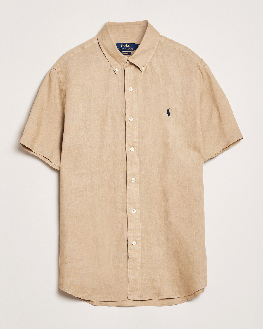 Herr | Skjortor | Polo Ralph Lauren | Short Sleeve Linen Shirt Coastal Beige