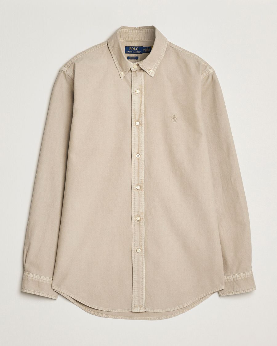 Herr | Skjortor | Polo Ralph Lauren | Custom Fit Dyed Oxford Shirt Olive