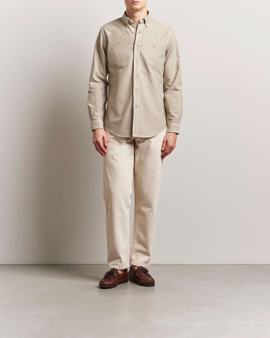 Herr | Skjortor | Polo Ralph Lauren | Custom Fit Dyed Oxford Shirt Olive