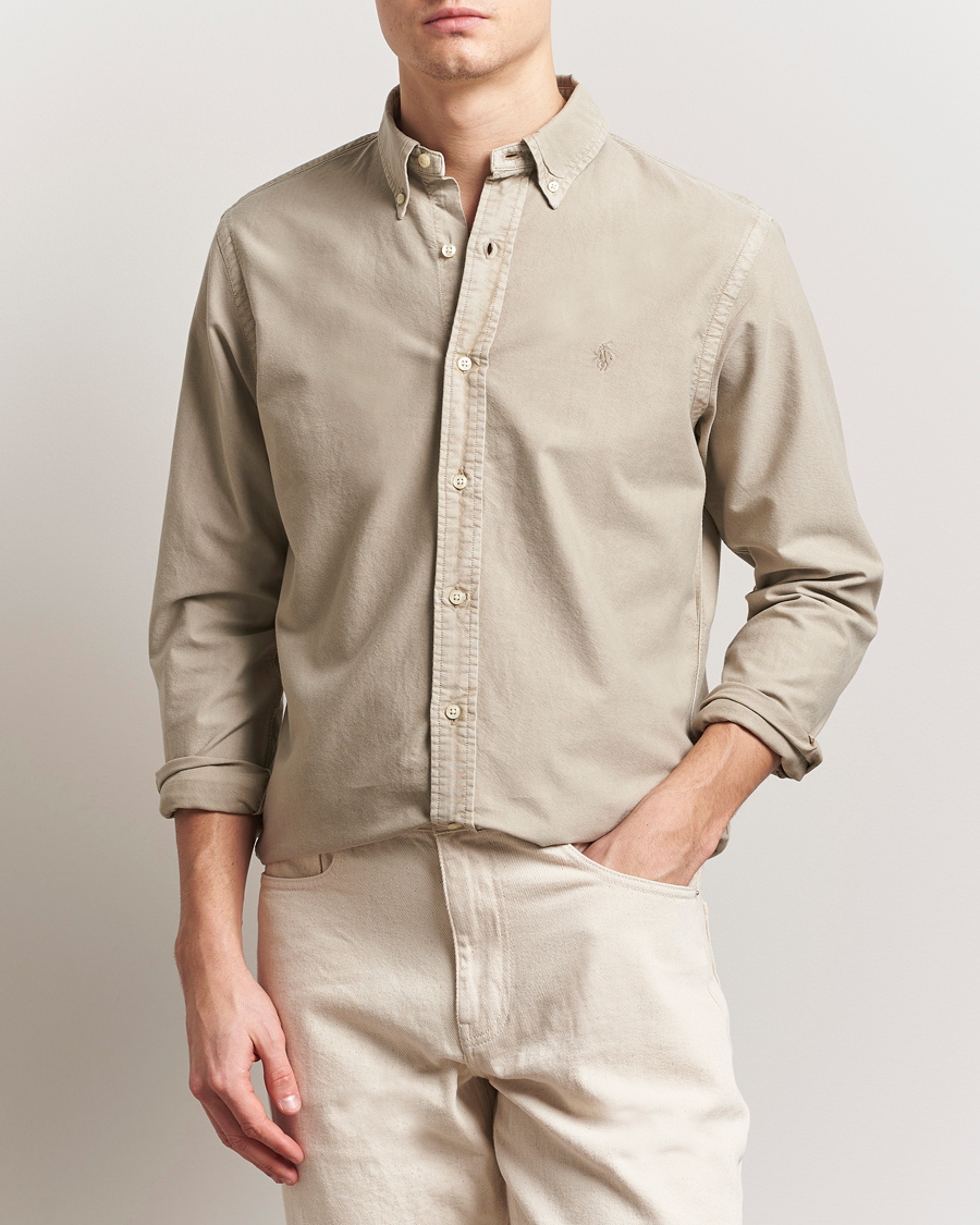 Herr | Skjortor | Polo Ralph Lauren | Custom Fit Dyed Oxford Shirt Olive