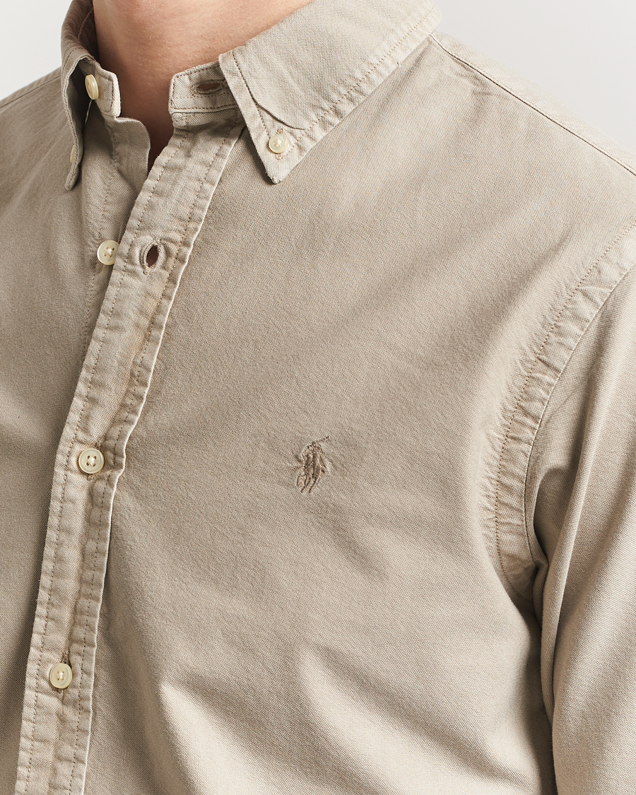 Herr | Skjortor | Polo Ralph Lauren | Custom Fit Dyed Oxford Shirt Olive