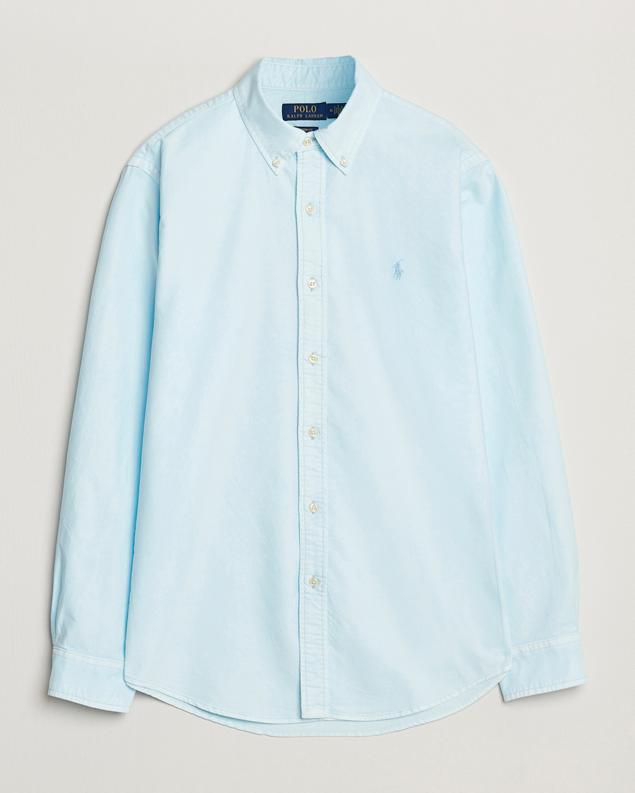 Herr | Skjortor | Polo Ralph Lauren | Custom Fit Dyed Oxford Shirt Sky