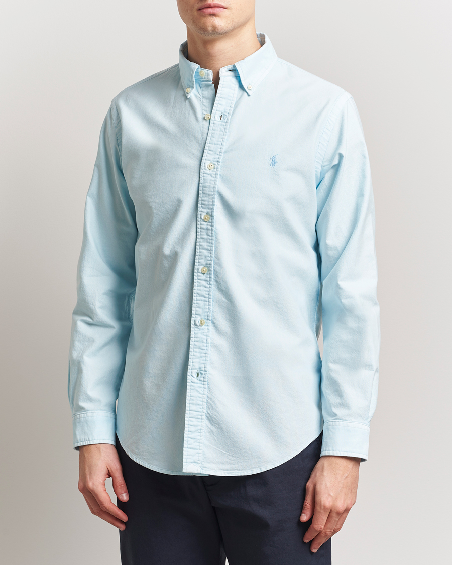 Herr | Skjortor | Polo Ralph Lauren | Custom Fit Dyed Oxford Shirt Sky