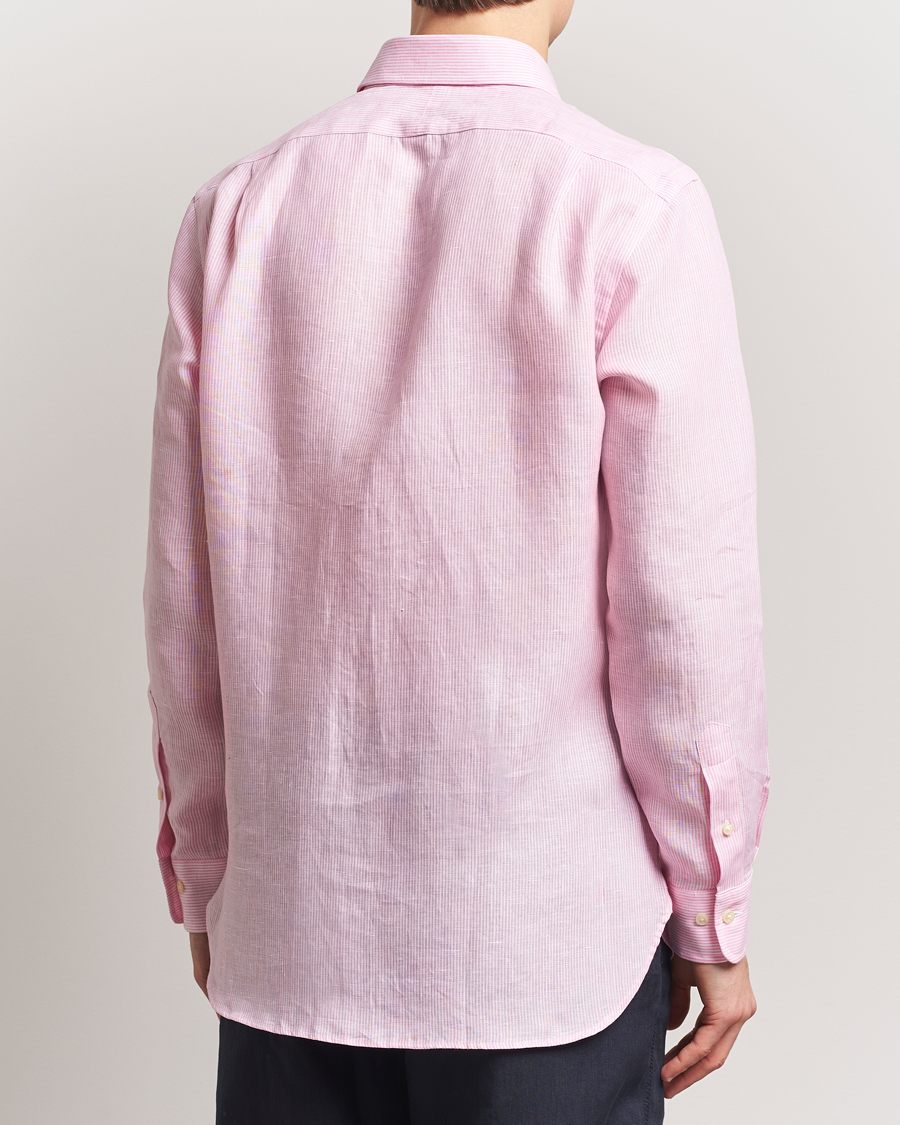 Herr | Skjortor | Polo Ralph Lauren | Custom Fit Dressed Striped Linen Shirt Pink/White