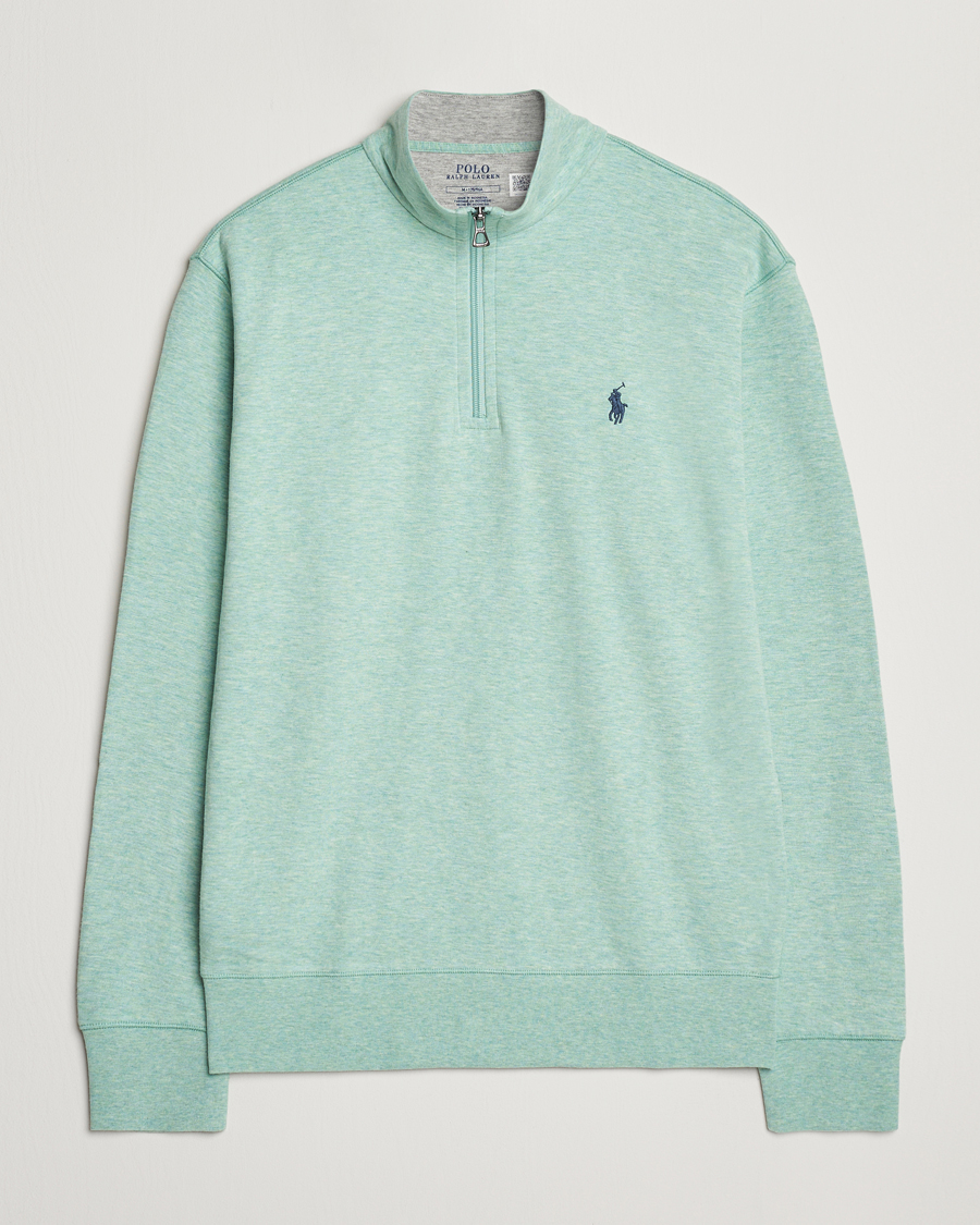 Herr | Tröjor | Polo Ralph Lauren | Tech Double Knit Half Zip Celadon Heather