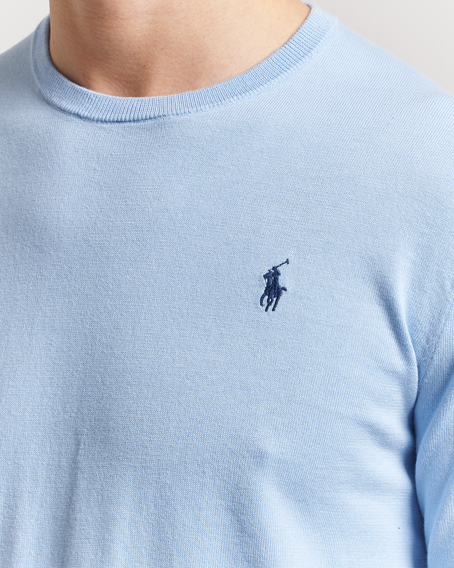 Herr | Tröjor | Polo Ralph Lauren | Cotton Crew Neck Sweater Office Blue