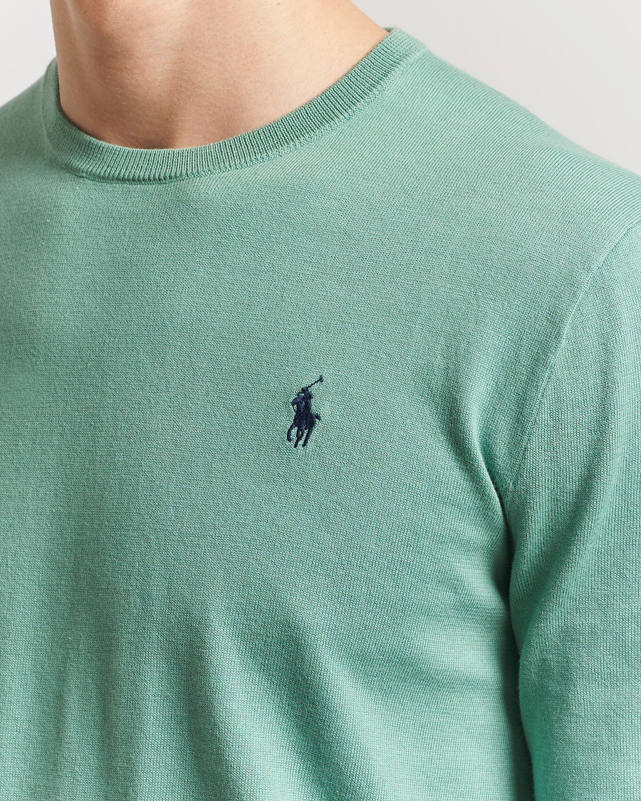 Herr | Tröjor | Polo Ralph Lauren | Cotton Crew Neck Sweater Faded Mint