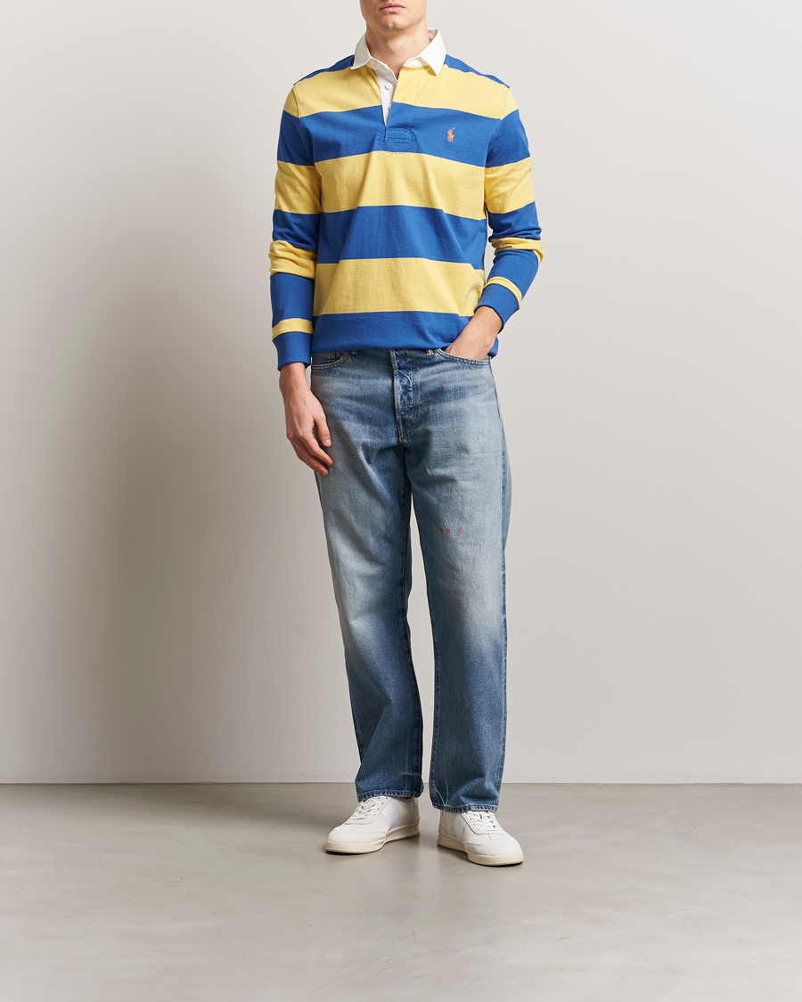 Herr | Tröjor | Polo Ralph Lauren | Barstriped Rugger Yellow/Blue