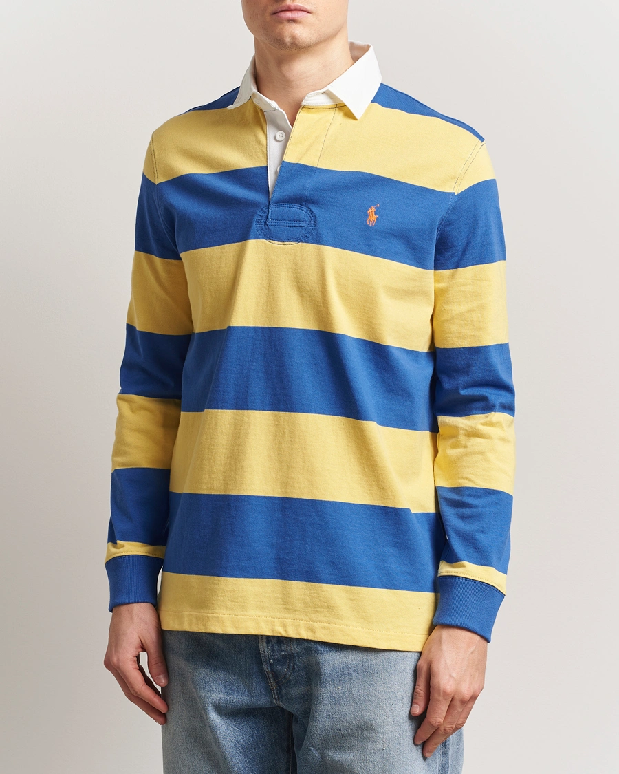 Herr | Tröjor | Polo Ralph Lauren | Barstriped Rugger Yellow/Blue
