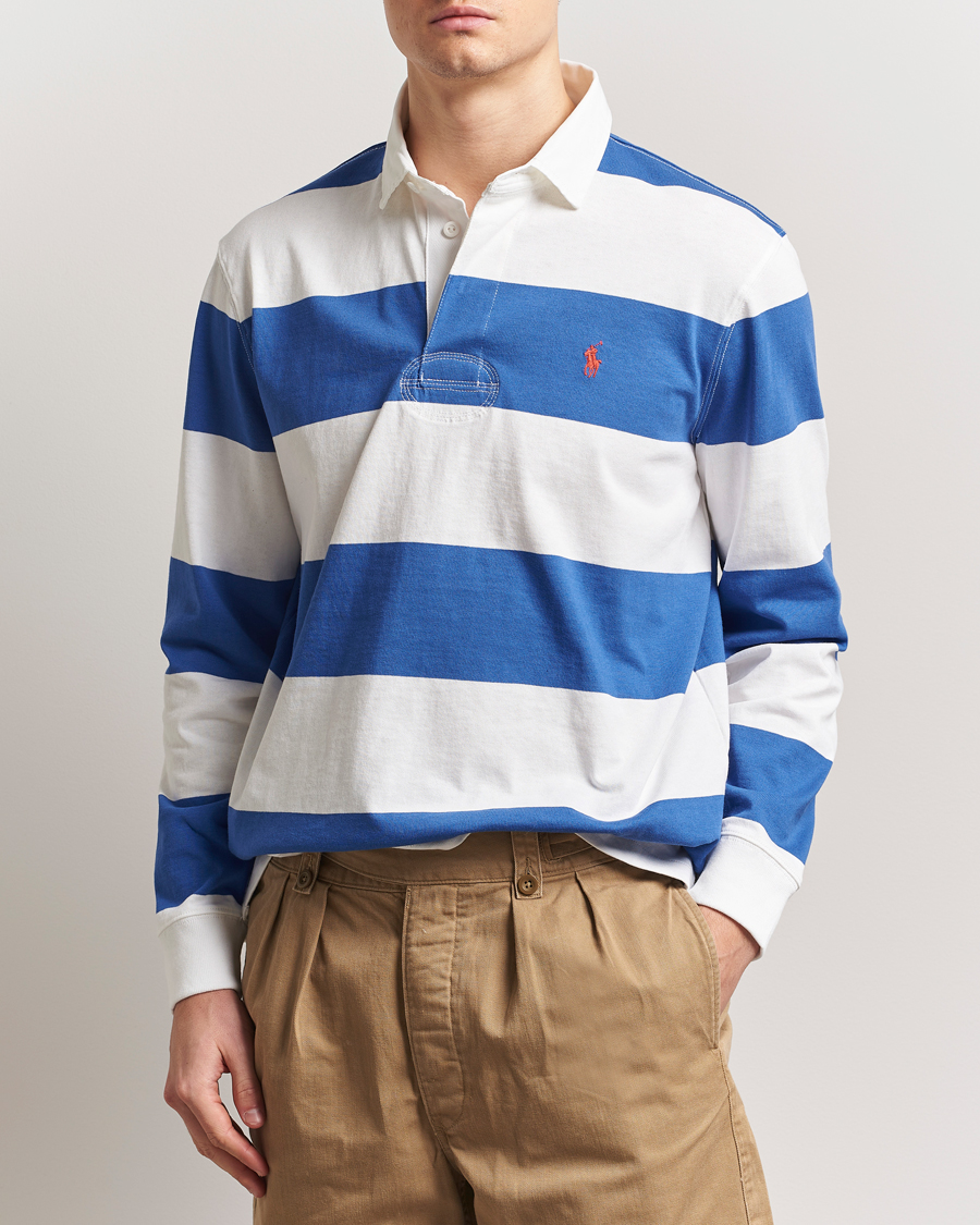 Herr | Tröjor | Polo Ralph Lauren | Barstriped Rugger Blue/White