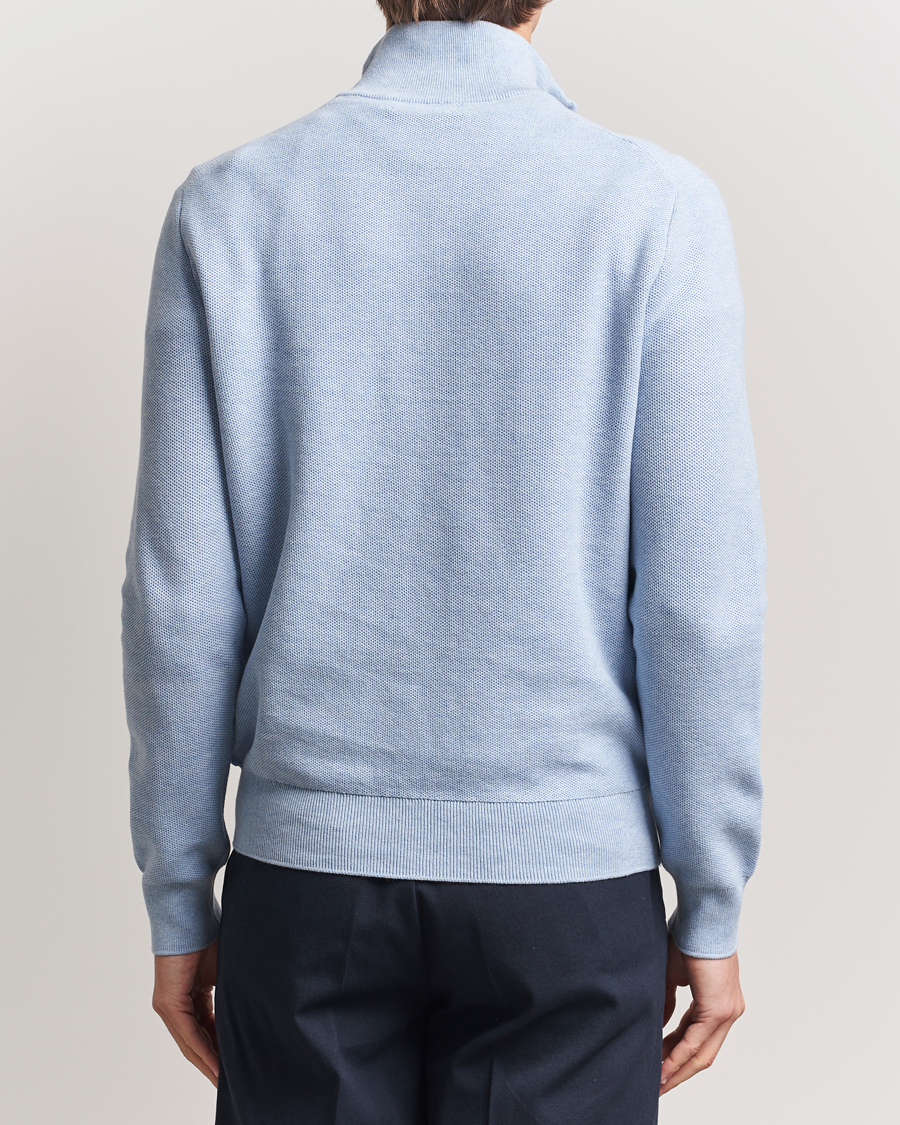 Herr | Tröjor | Polo Ralph Lauren | Textured Half Zip Blue Hyacinth Heahter