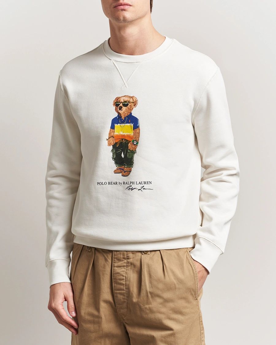 Herr | Tröjor | Polo Ralph Lauren | Crew Neck Bear Sweatshirt White