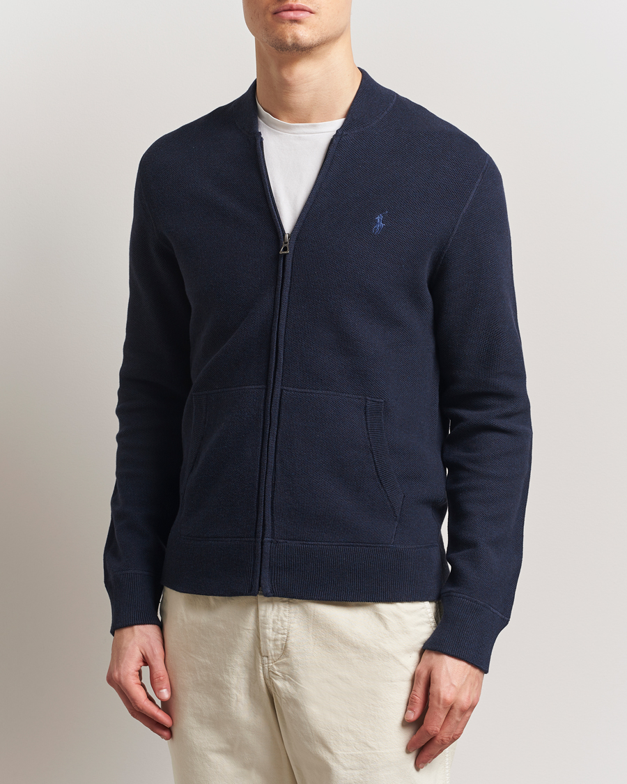 Herr | Tröjor | Polo Ralph Lauren | Cotton Full Zip Sweater Navy Heather