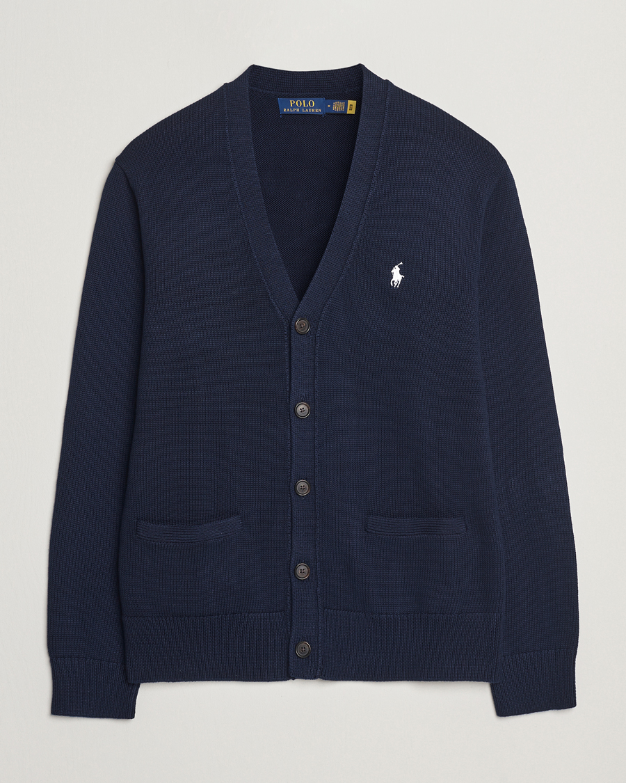 Herr | Tröjor | Polo Ralph Lauren | Cotton Cardigan Hunter Navy