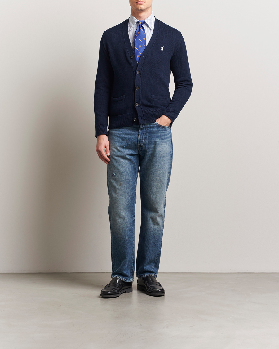 Herr | Tröjor | Polo Ralph Lauren | Cotton Cardigan Hunter Navy
