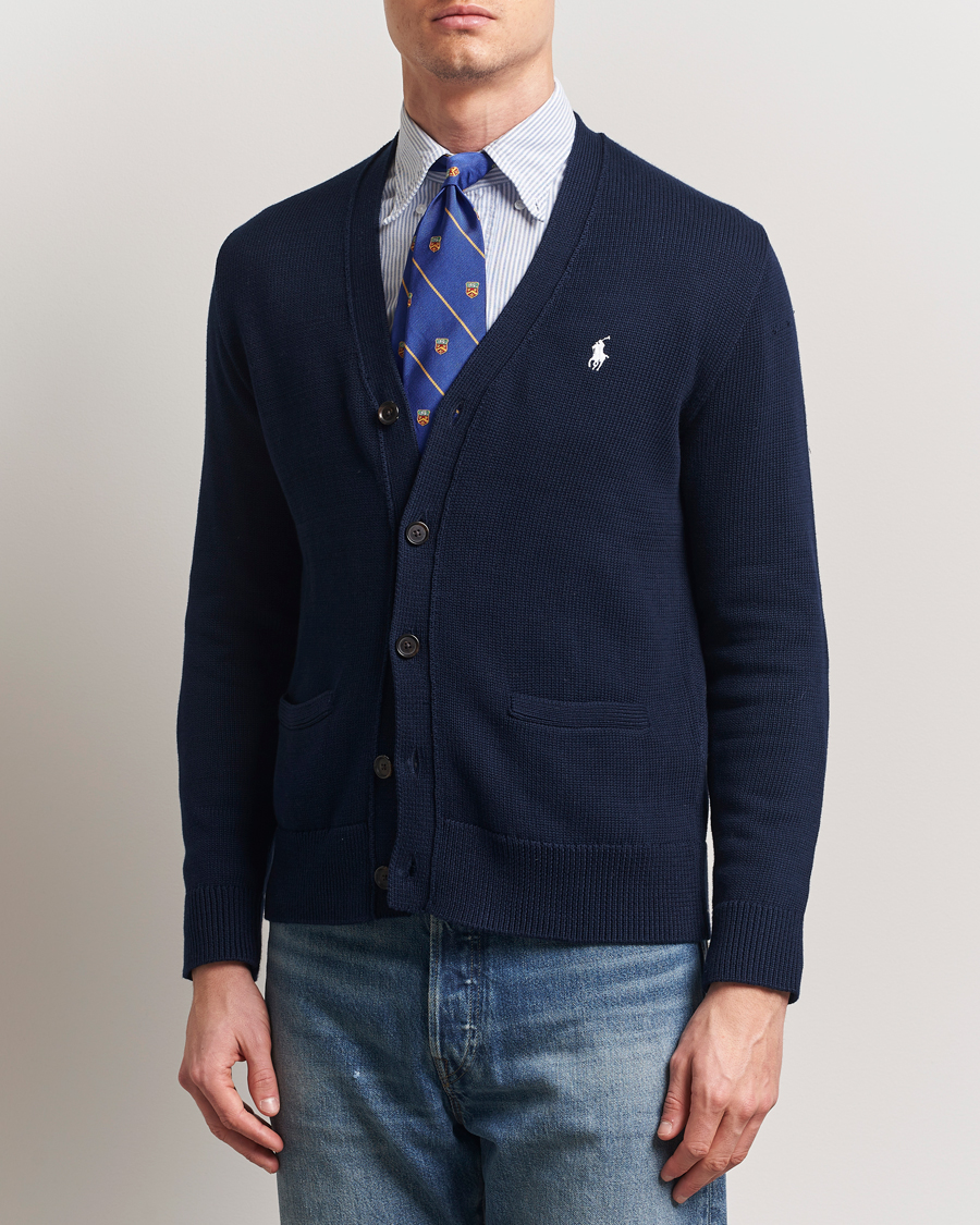 Herr | Tröjor | Polo Ralph Lauren | Cotton Cardigan Hunter Navy