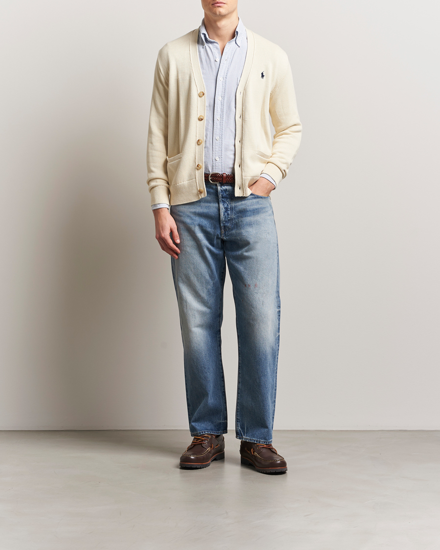 Herr | Tröjor | Polo Ralph Lauren | Cotton Cardigan Andover Cream