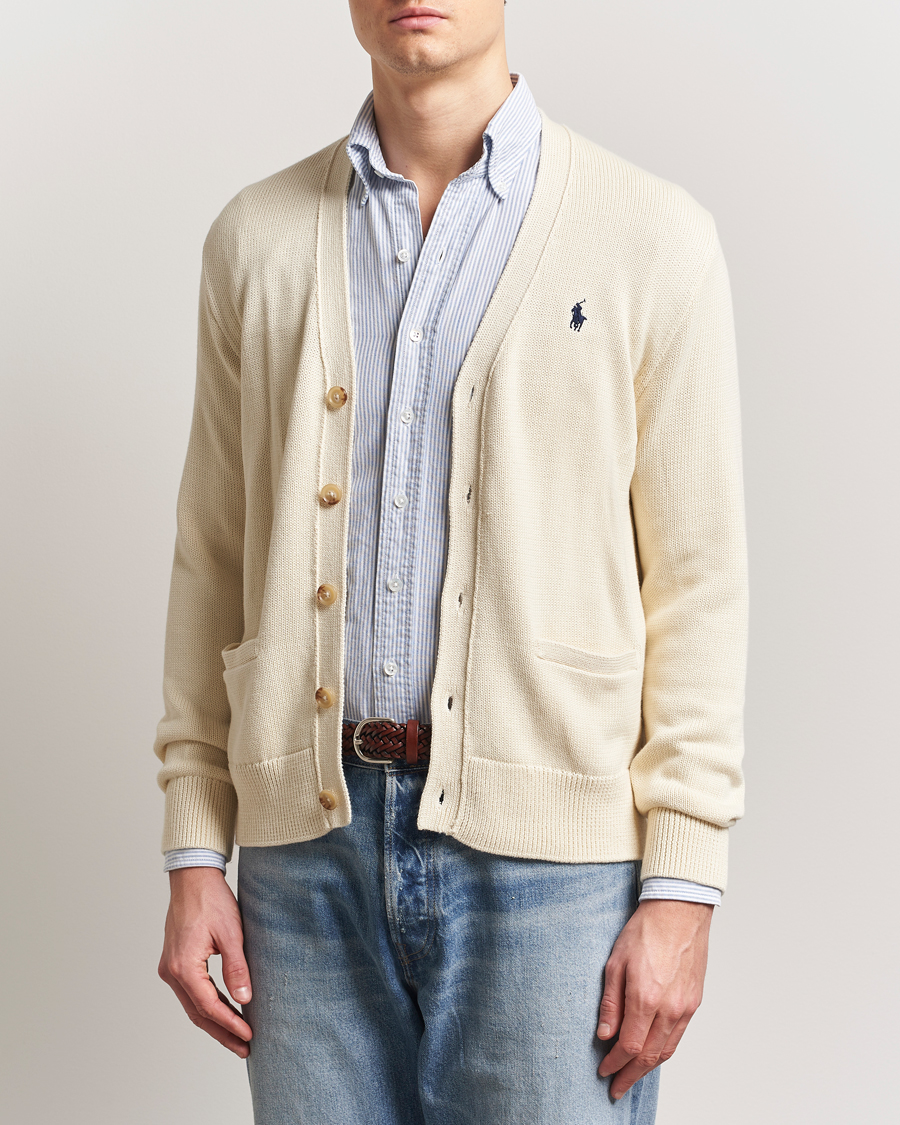 Herr | Tröjor | Polo Ralph Lauren | Cotton Cardigan Andover Cream