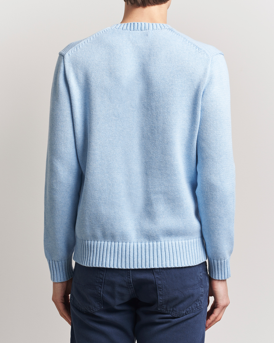 Herr | Tröjor | Polo Ralph Lauren | Cotton Knitted Bear Sweatshirt Ocean Pearl Blue