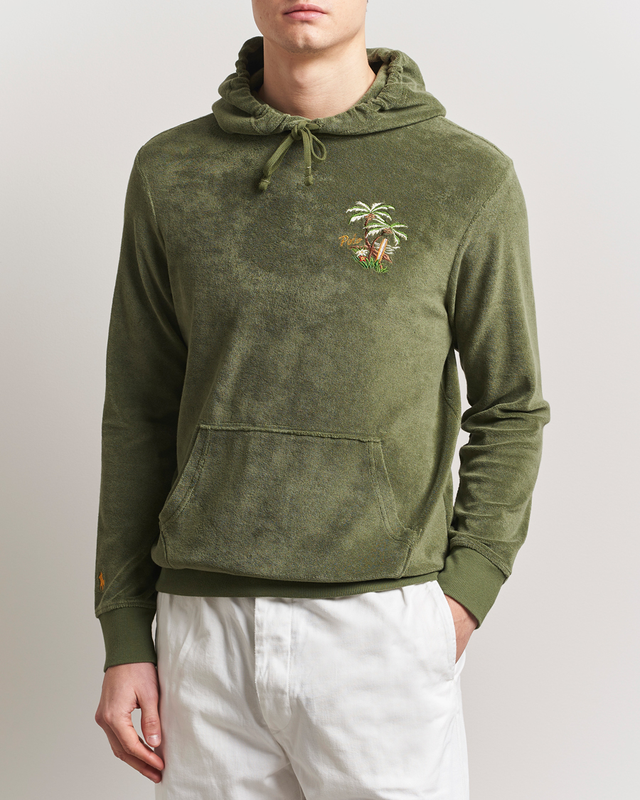Herr | Tröjor | Polo Ralph Lauren | Cotton Terry Printed Hoodie Tree Green