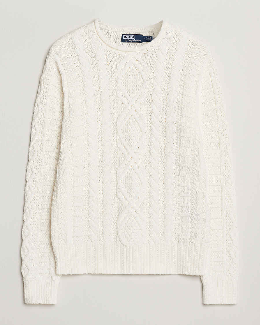 Herr | Tröjor | Polo Ralph Lauren | Cotton Pullover Deckwash White