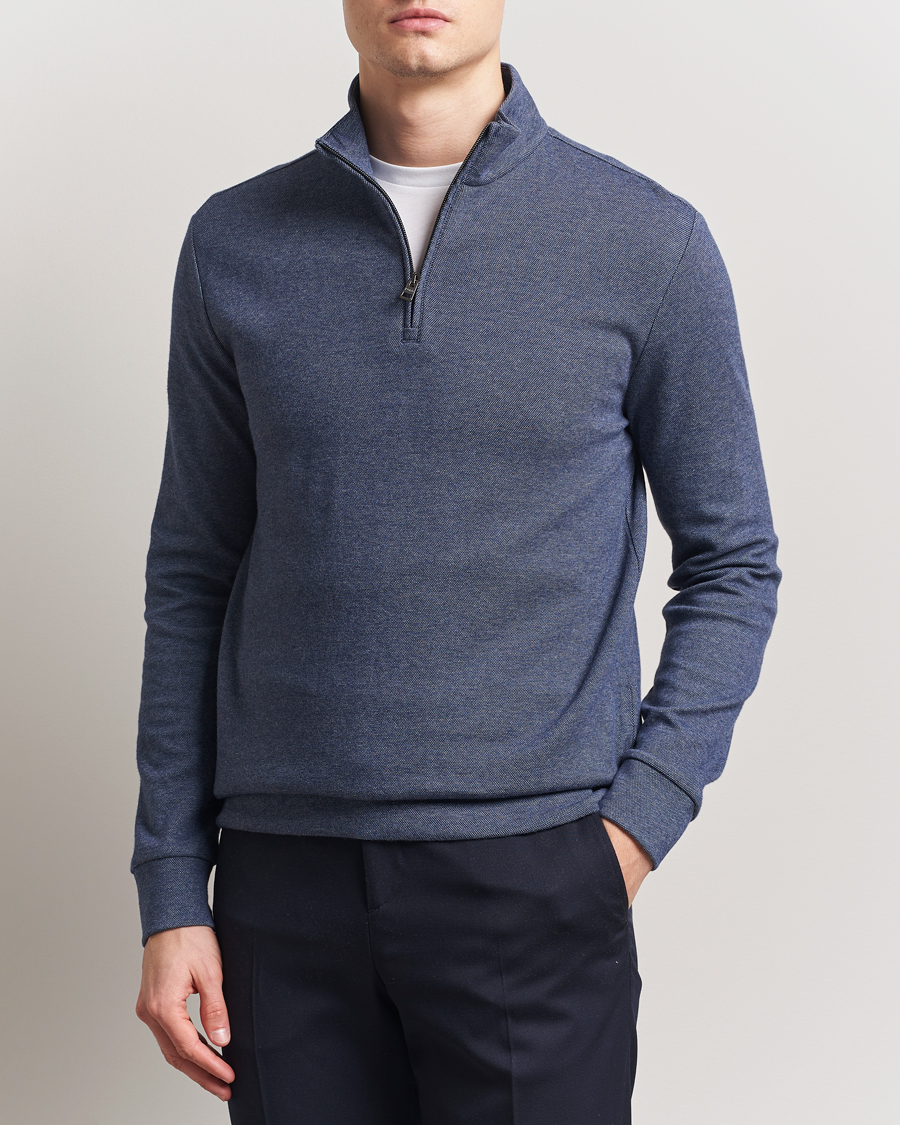 Herr | Tröjor | Polo Ralph Lauren | Luxury Texture Half Zip Spring Navy Heather