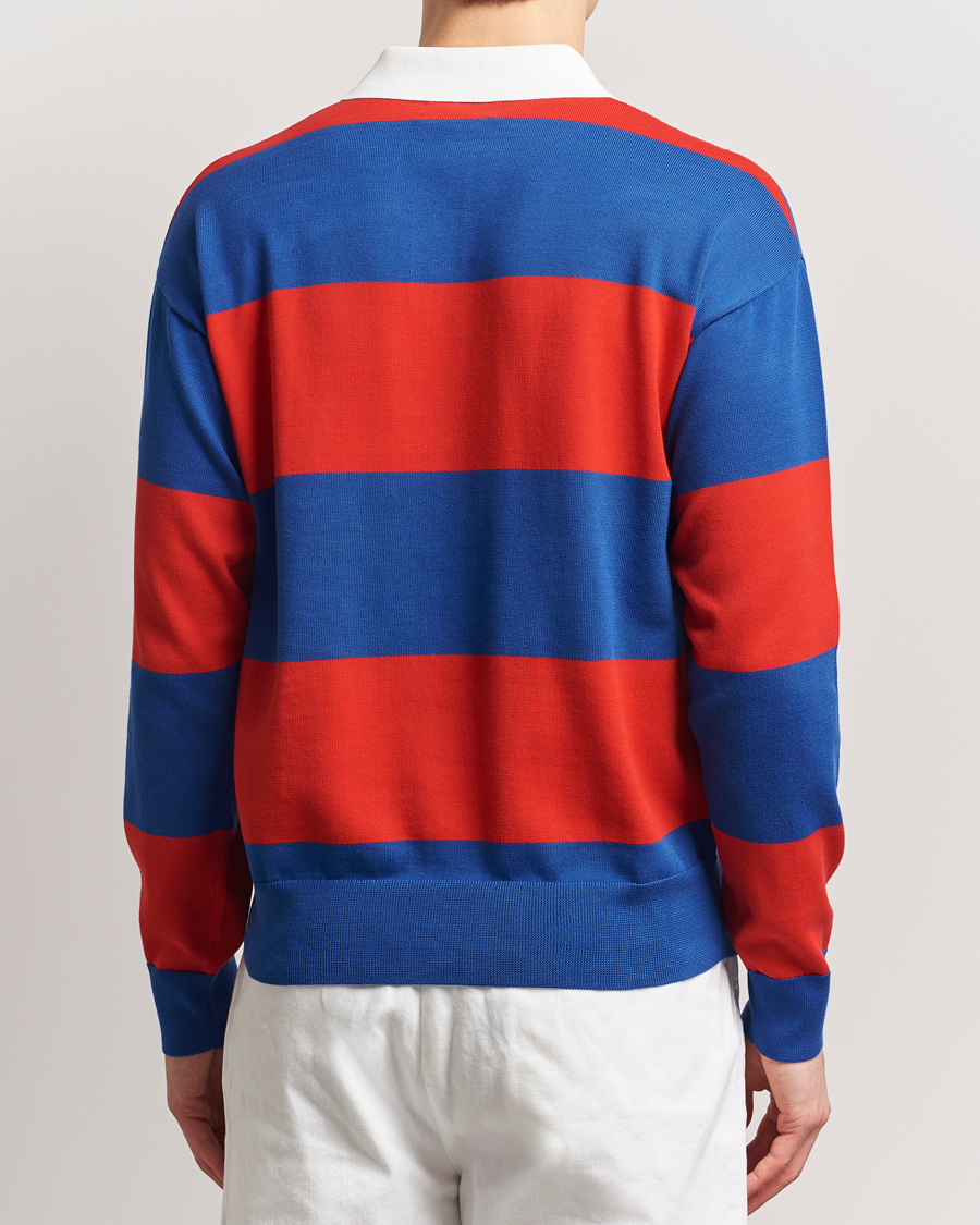Herr | Tröjor | Polo Ralph Lauren | Knitted Striped Rugby Blue/Red