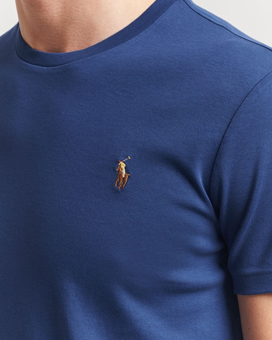 Herr | T-Shirts | Polo Ralph Lauren | Luxury Pima Cotton Crew Neck T-Shirt Annapolis Blue