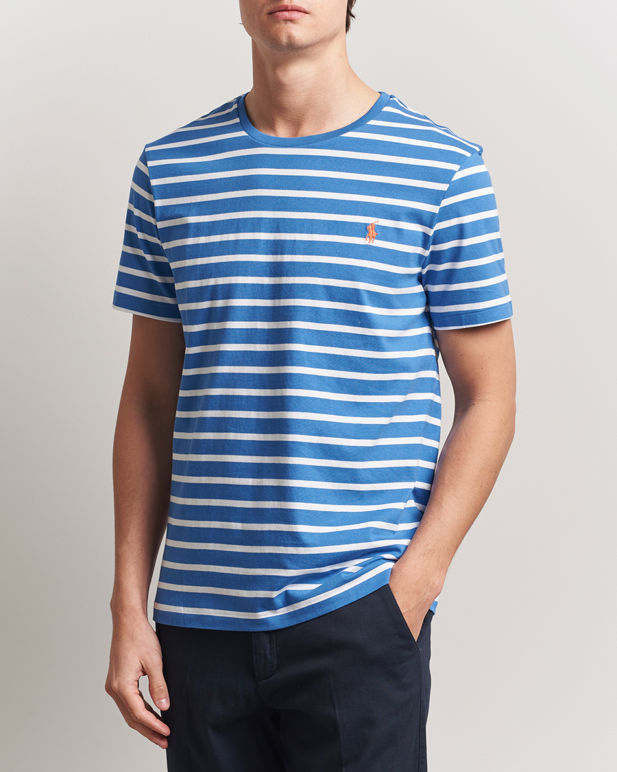 Herr | T-Shirts | Polo Ralph Lauren | Custom Slim Fit Striped T-Shirt Embayment Blue/White