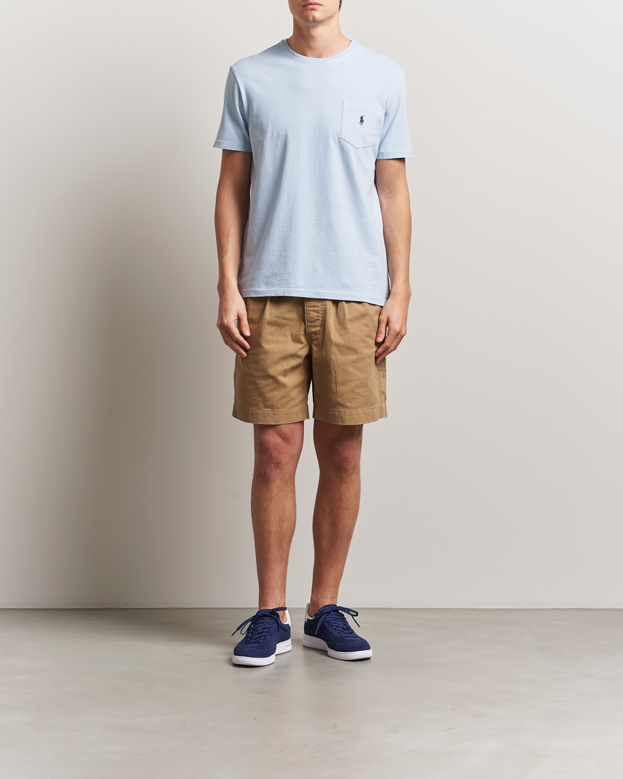 Herr | T-Shirts | Polo Ralph Lauren | Cotton Linen T-Shirt Office Blue