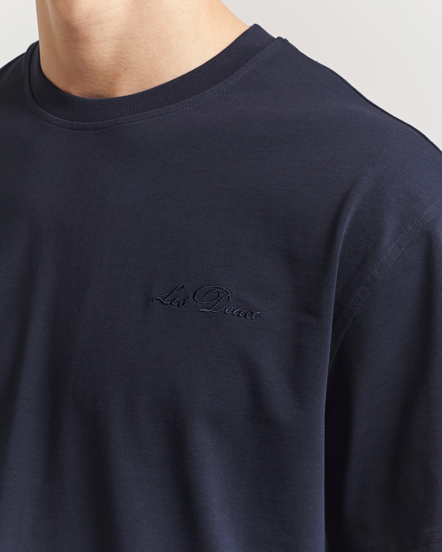 Herr | T-Shirts | LES DEUX | Crew T-Shirt Dark Navy