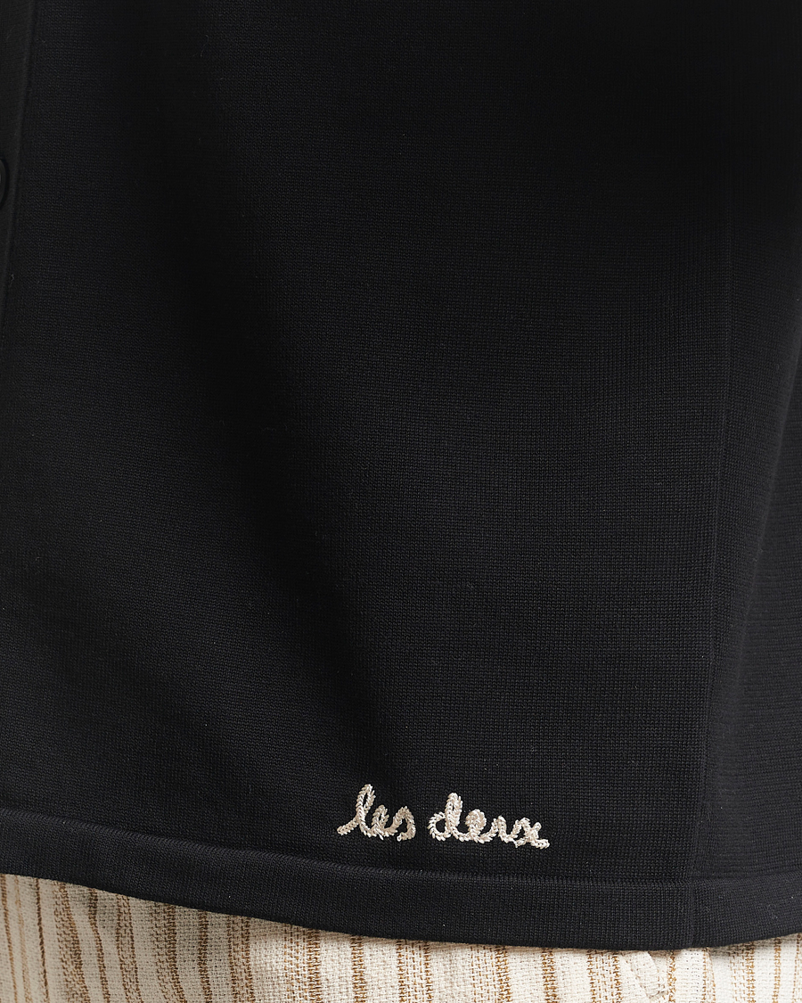 Herr | Skjortor | LES DEUX | Geoffery Short Sleeve Knitted Shirt Black