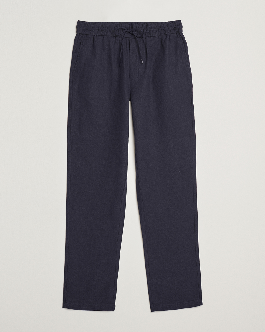 Herr | Byxor | LES DEUX | Patrick Linen Pants Navy