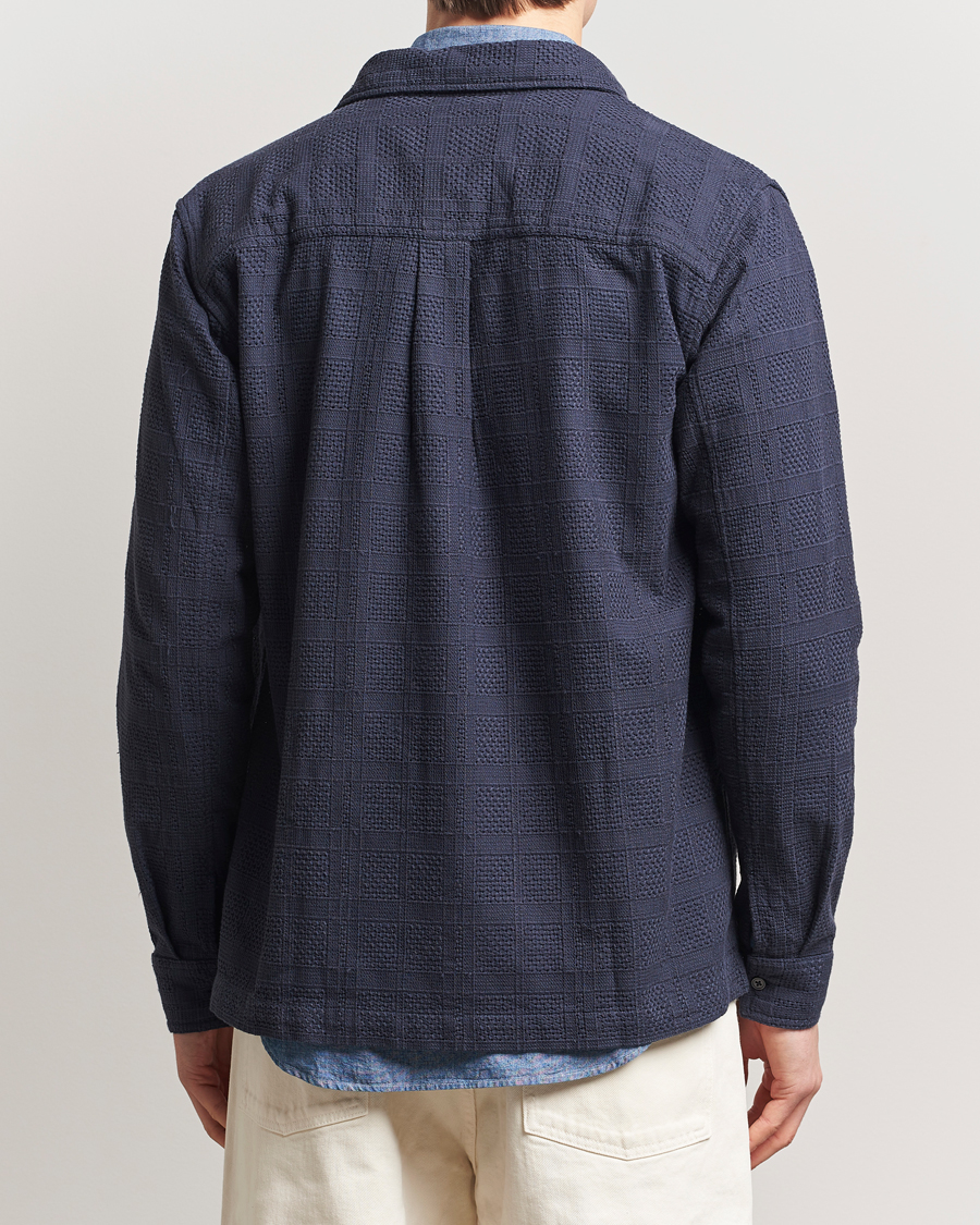 Herr | Skjortor | LES DEUX | Charlie Long Sleeve Knitted Shirt Navy