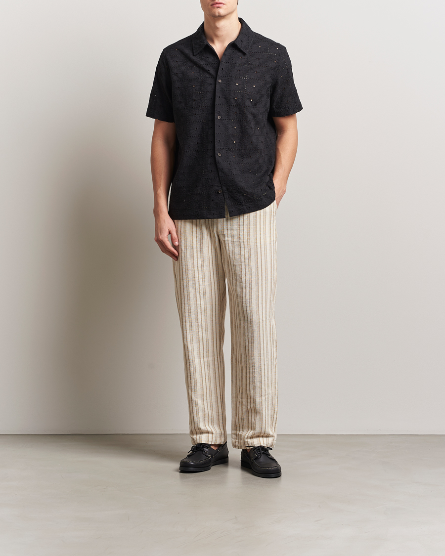 Herr | Skjortor | LES DEUX | Hector Anglaise Short Sleeve Shirt Black