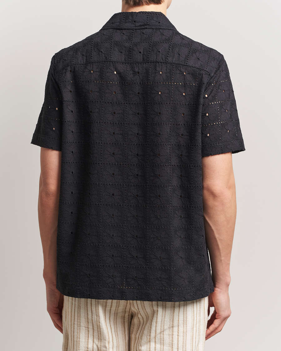 Herr | Skjortor | LES DEUX | Hector Anglaise Short Sleeve Shirt Black