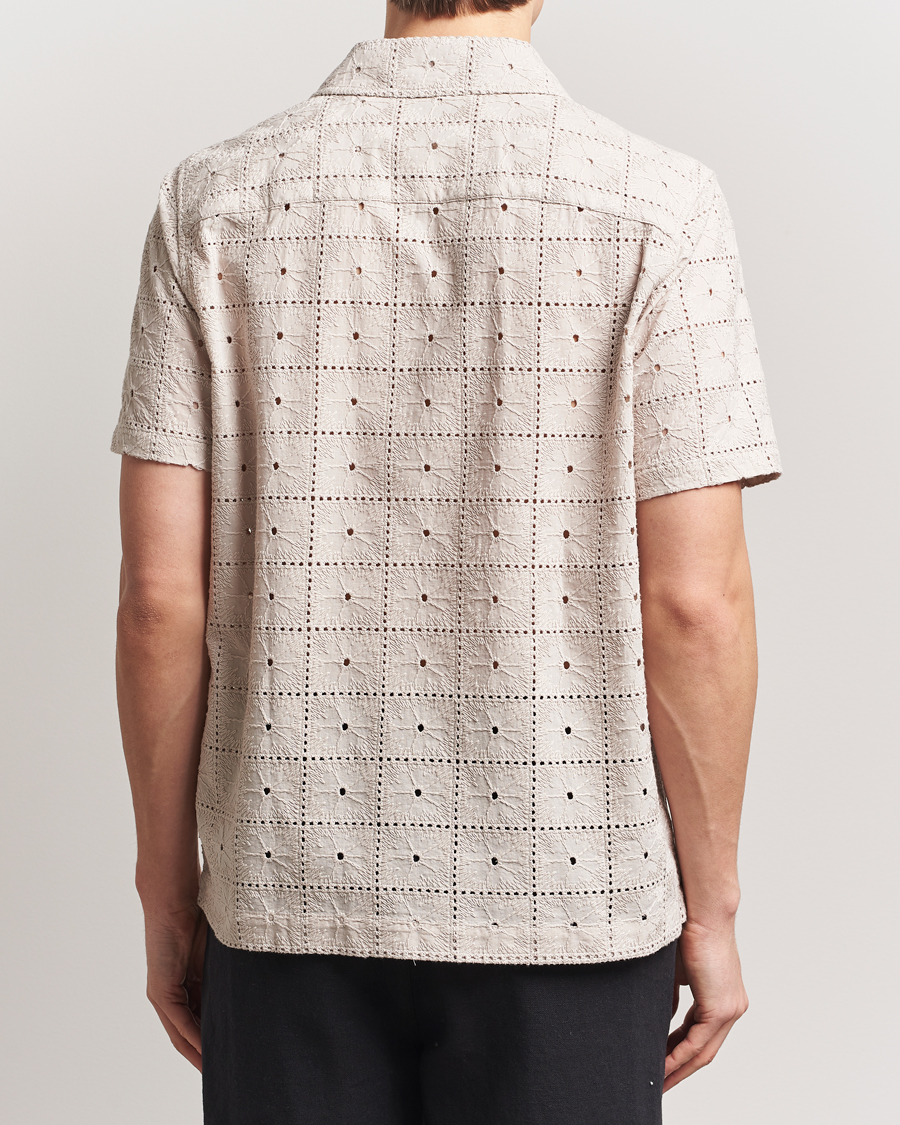 Herr | Skjortor | LES DEUX | Hector Anglaise Short Sleeve Shirt Light Sand