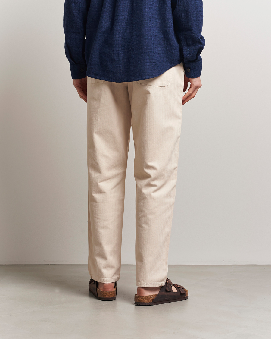 Herr | Byxor | LES DEUX | Cody Cotton Herringbone Pants Ivory